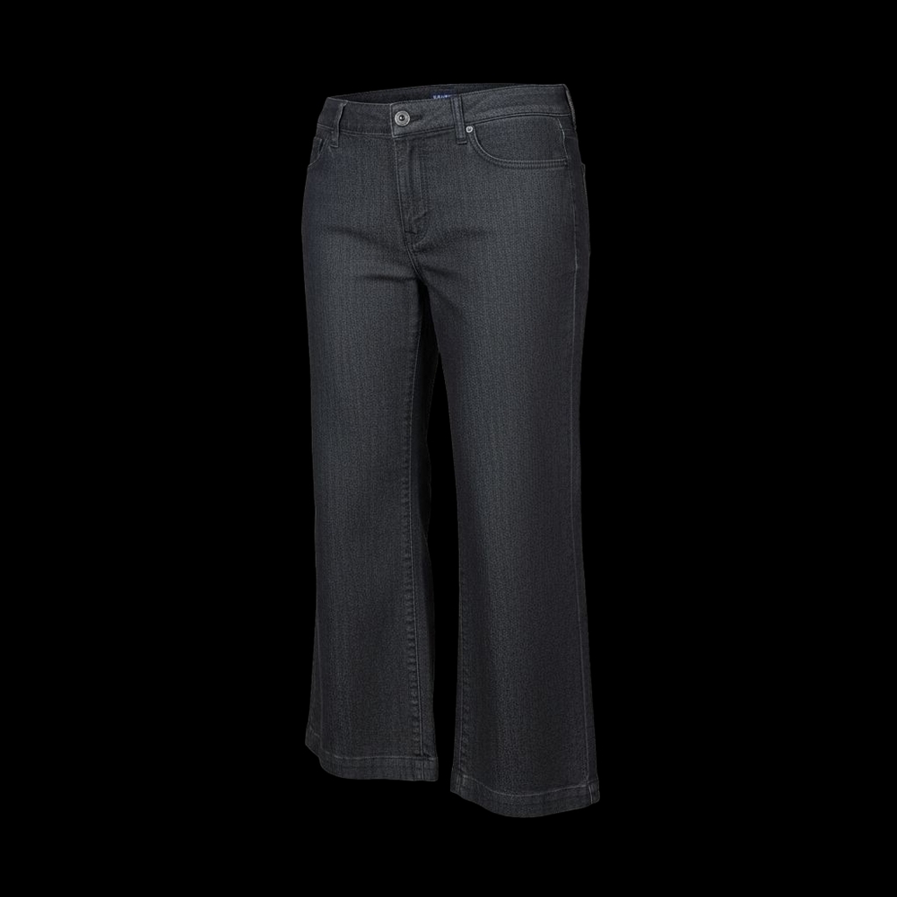 Women's Dark Denim Slacks - Picture 2 of 6